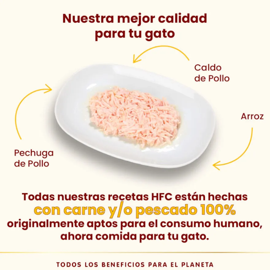 Lata Almo Nature HFC Natural comida com frango para gatos