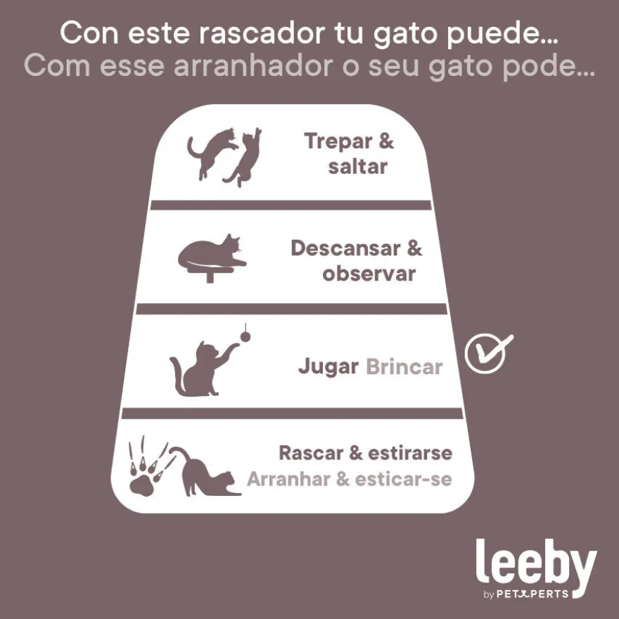 Leeby Babette Brinquedo com penas para arranhador de gatos