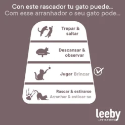 Leeby Babette Brinquedo em forma de ratinho para arranhador de gatos