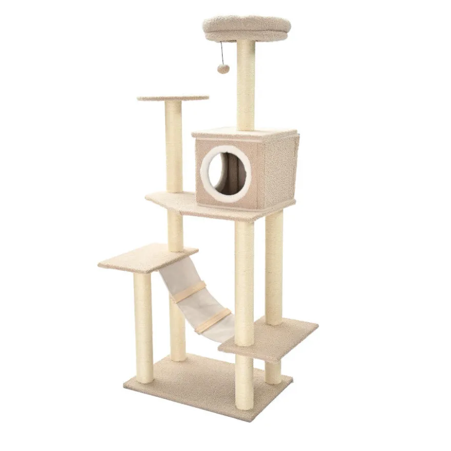 Leeby Boucle Collection árvore arranhadora com parque para gatos