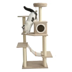 Leeby Boucle Collection árvore arranhadora com parque para gatos