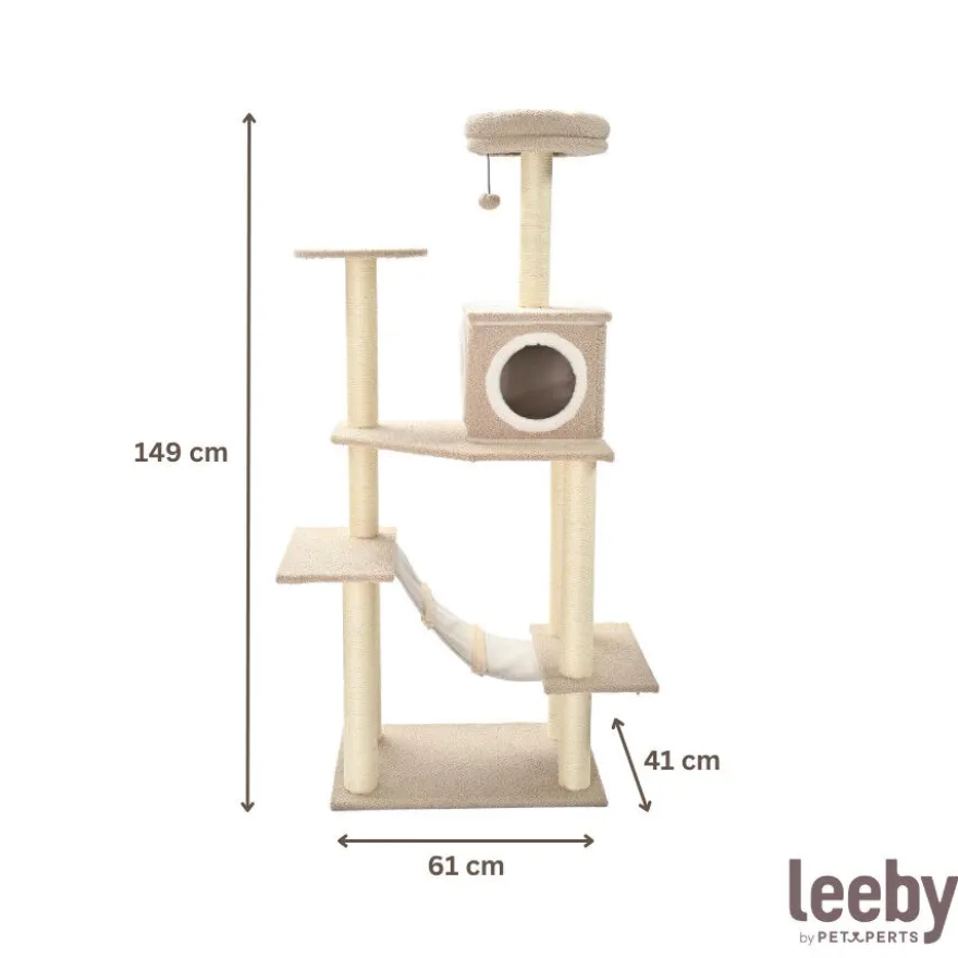 Leeby Boucle Collection árvore arranhadora com parque para gatos