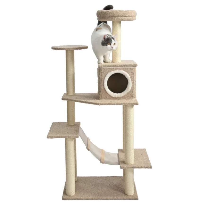 Leeby Boucle Collection árvore arranhadora com parque para gatos