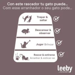 Leeby Boucle Collection árvore arranhadora com parque para gatos
