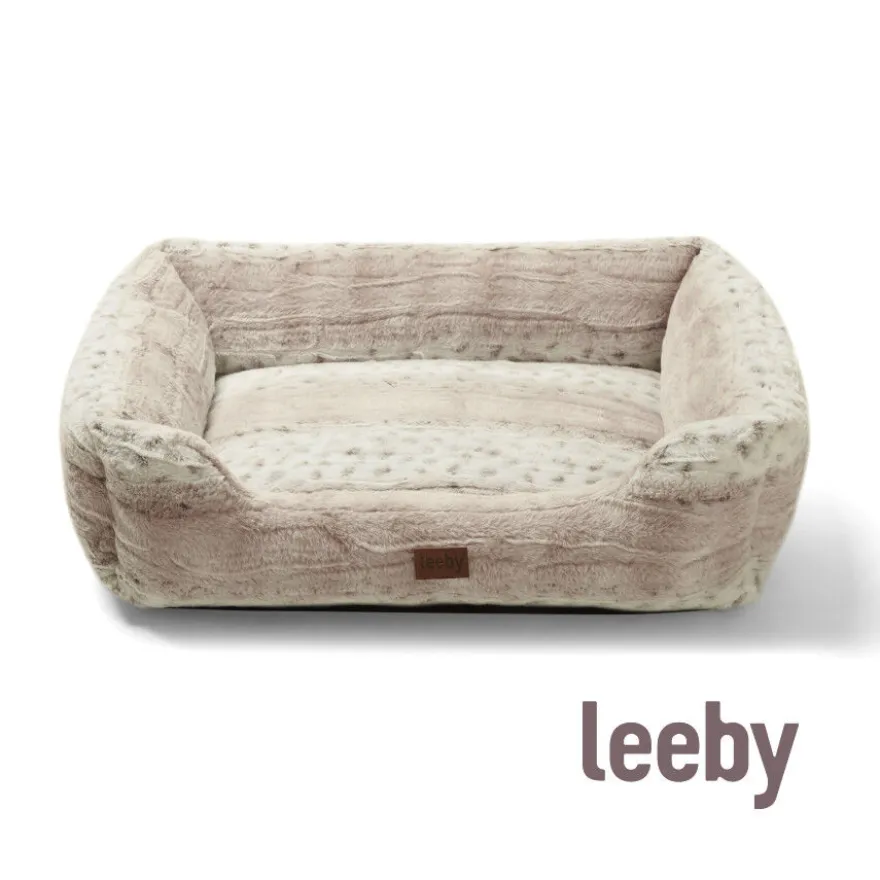 Leeby Cama antiderrapante suave para cães
