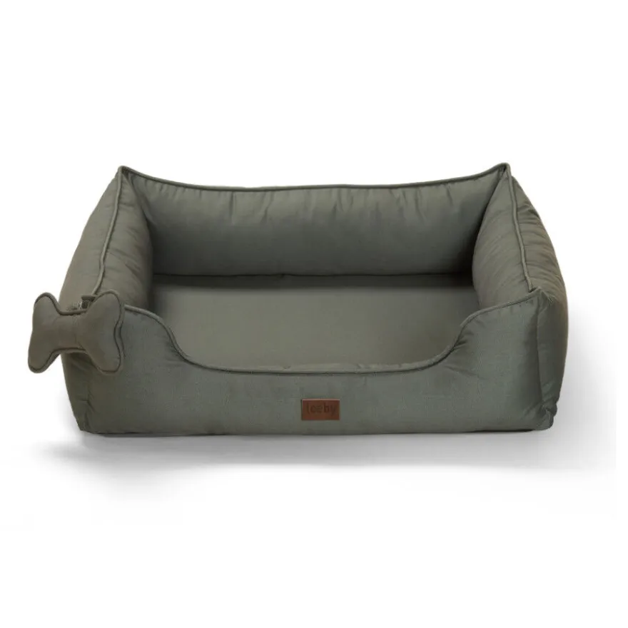 Leeby Cama caqui ortopédica para cães