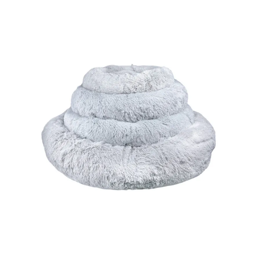Leeby Cama Donut Anti Stress XXL Cinzenta para pessoas e cães