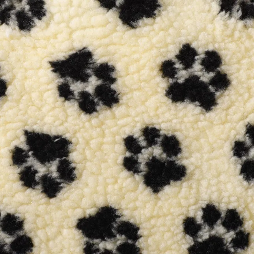 Leeby Colchão macio com estampado de patas para cães