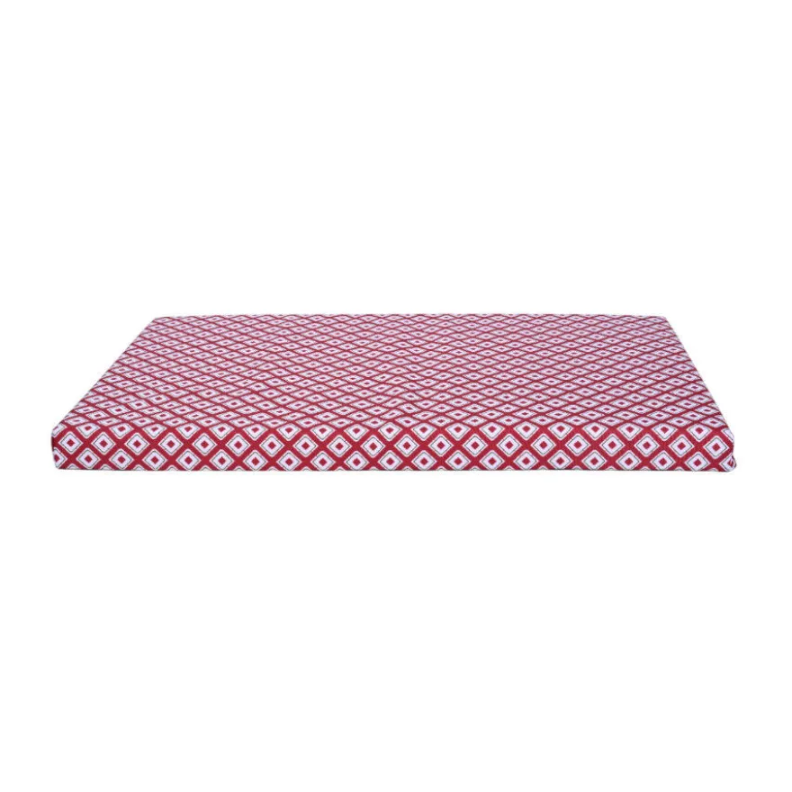 Leeby colchão vermelho impermeável para cães