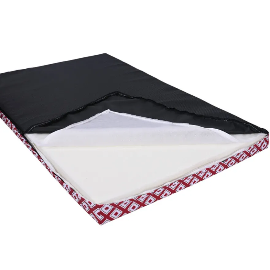 Leeby colchão vermelho impermeável para cães