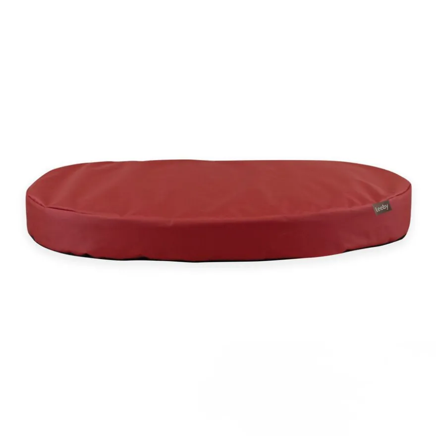 Leeby Colchão vermelho waterproof e amovível para cães