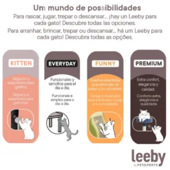 Leeby Colette torre arranhadora com cama nido bege para gatos