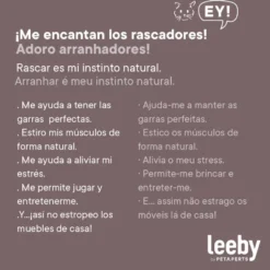 Leeby Colette torre arranhadora com cama nido bege para gatos