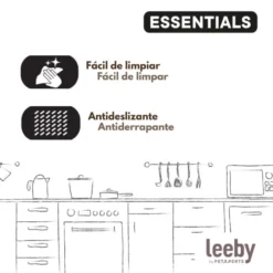 Leeby Comedouro em Aço Inoxidável Estampado com Pegadas para cães