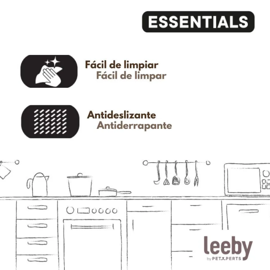 Leeby Comedouro em Aço Inoxidável Estampado com Pegadas para cães