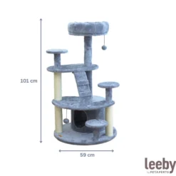 Leeby Esperanza torre arranhadora multiplataforma com cama nido e brinquedo para gatos
