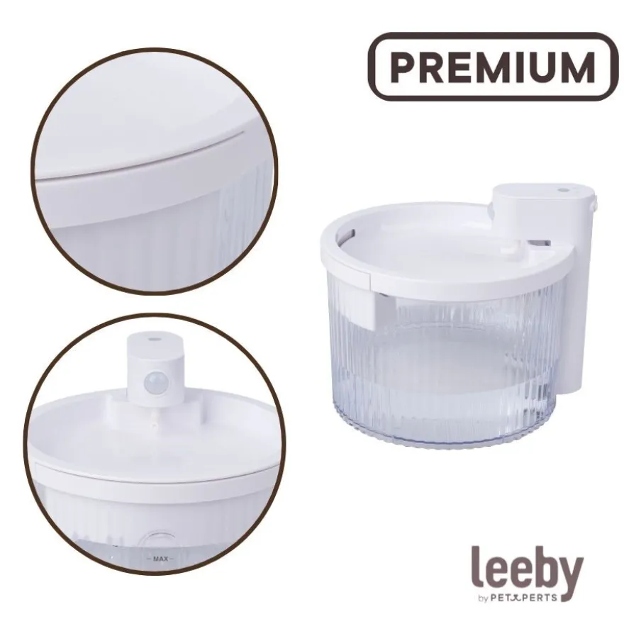 Leeby Fonte de Água Sem Fios Branca para cães e gatos