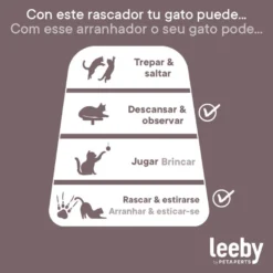 Leeby Jolly arranhador de juta para gatos