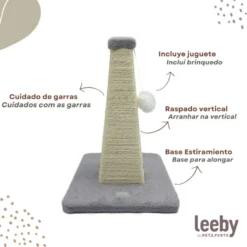 Leeby Katya pirâmide arranhadora com brinquedo para gatinhos