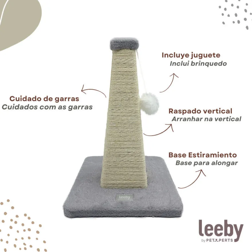 Leeby Katya pirâmide arranhadora com brinquedo para gatinhos