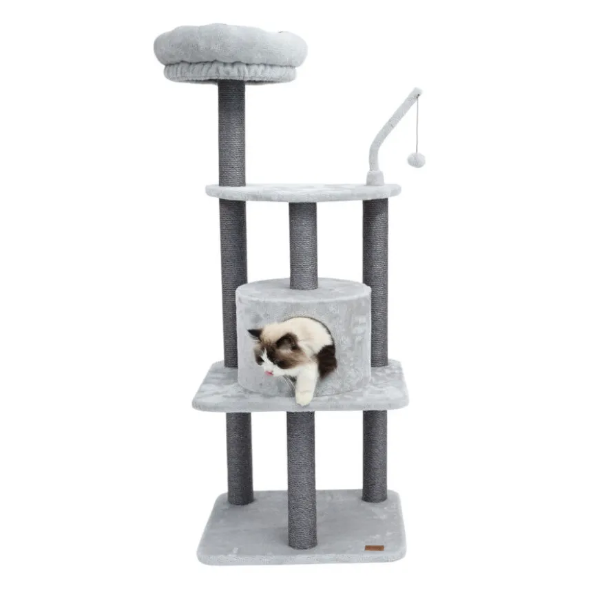 Leeby Kenzo árvore arranhadora com cama para gatos