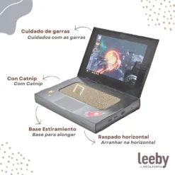 Leeby Lily arranhador de cartão em forma de portátil para gatos