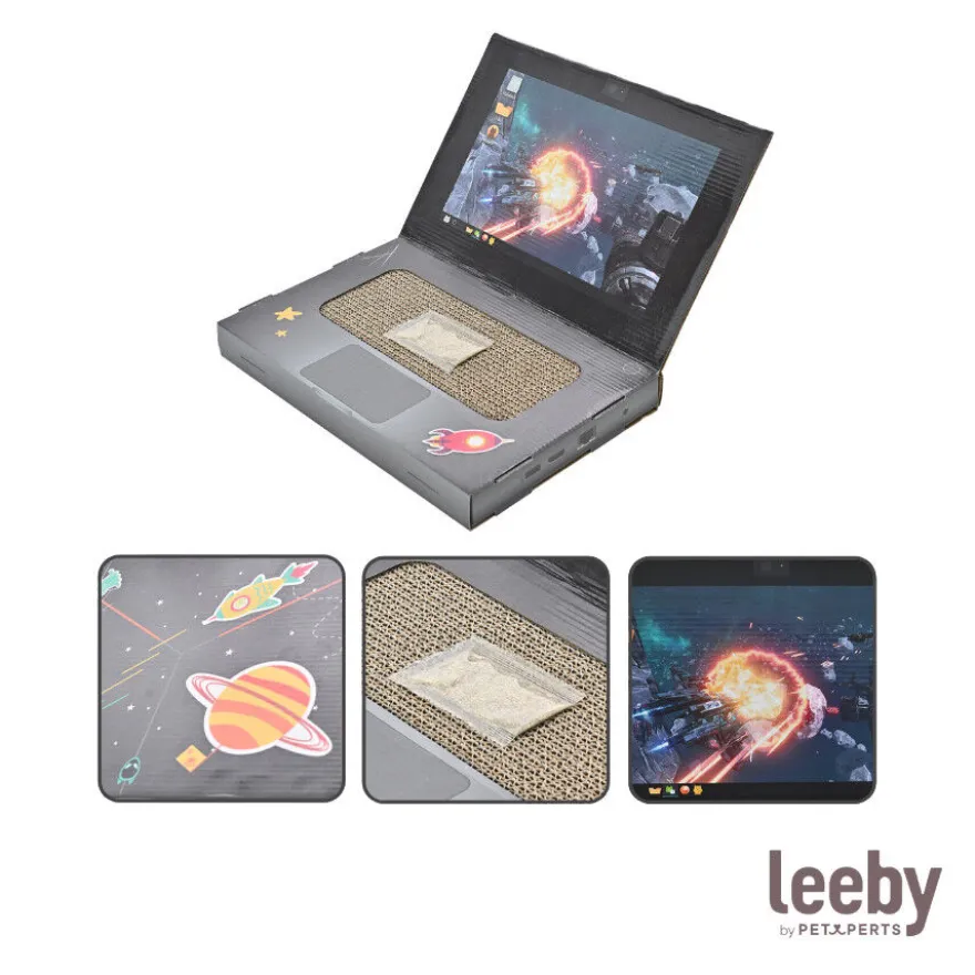 Leeby Lily arranhador de cartão em forma de portátil para gatos
