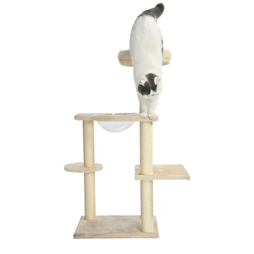 Leeby Luna árvore arranhadora com cama e brinquedo para gatos