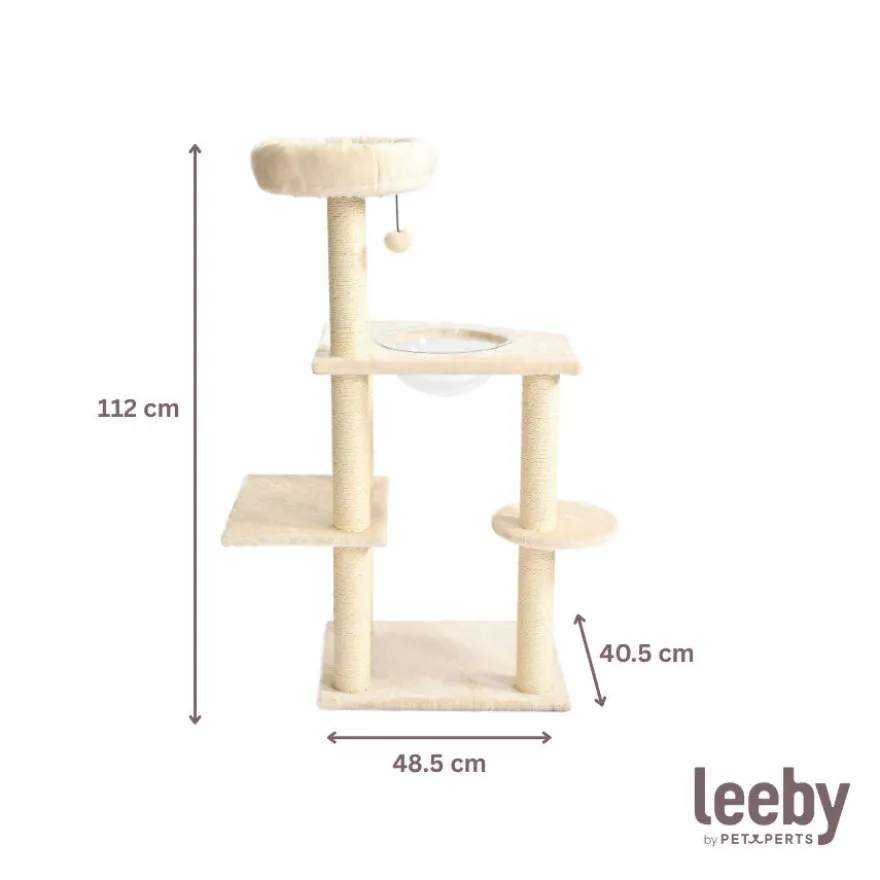 Leeby Luna árvore arranhadora com cama e brinquedo para gatos