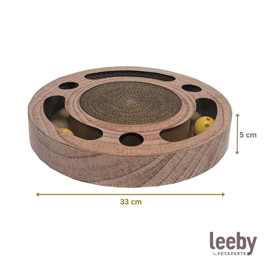Leeby Pelusa arranhador com brinquedo para gatos