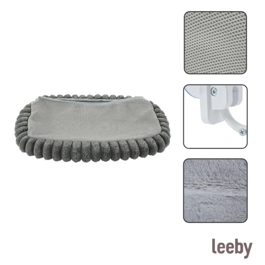 Leeby Rede de Janela Cinzento para gatos