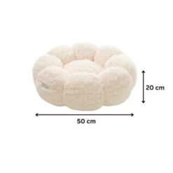 Leeby Sofá Flower Bed Swirl Bege para cães