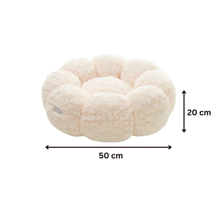 Leeby Sofá Flower Bed Swirl Bege para cães