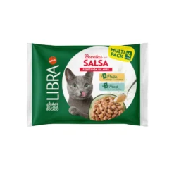 Libra Comida húmida de frango e peru em saquetas para gatos