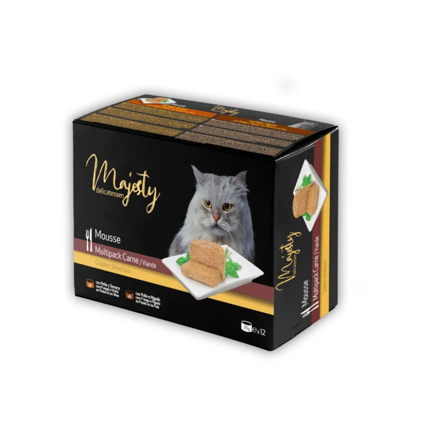 Majesty Adult Gold Selection Mousse Carne lata para gatos - Pack