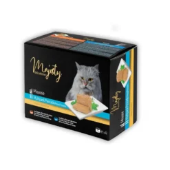 Majesty Adult Mousse de Peixe lata para gatos - Pack
