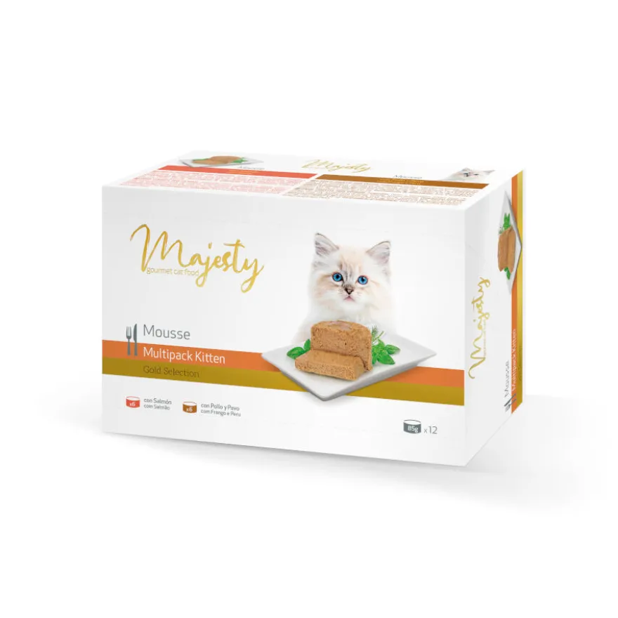 Majesty Kitten Gold Selection Mousse lata - Pack