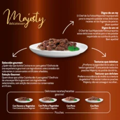 Majesty Pouches Multipack Comida húmida de carne em saquetas para gatos