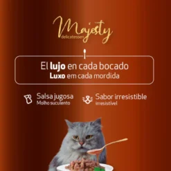 Majesty Pouches Multipack Comida húmida de carne em saquetas para gatos