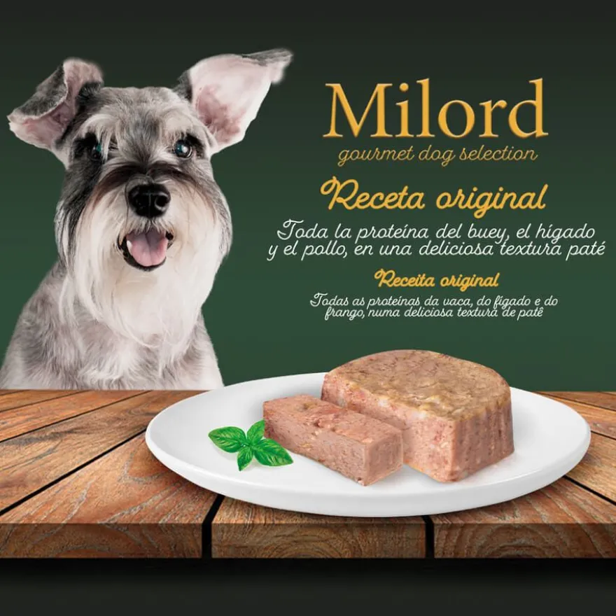 Milord Adult Frango e Fígado em Patê terrina para cães