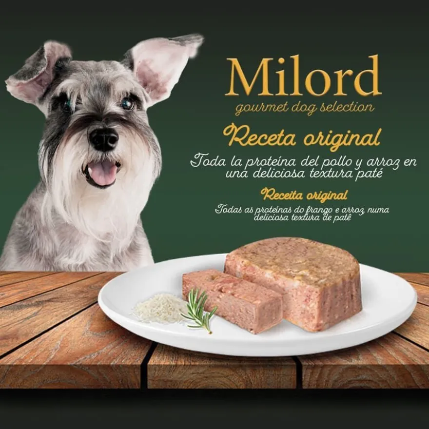 Milord Senior Frango e Arroz em paté terrina para cães
