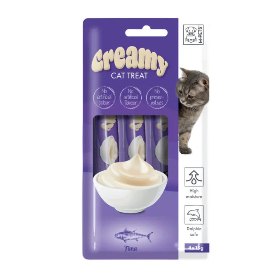 M-Pets Creamy Snack de Atum e Frango para gatos