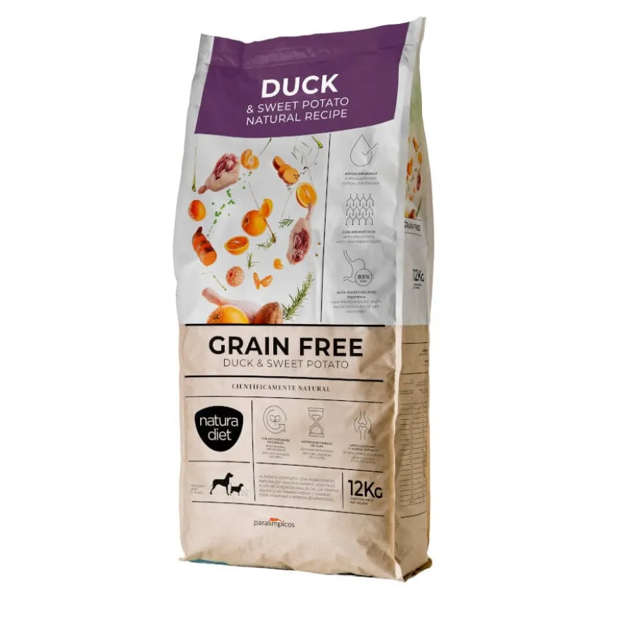Natura Diet Grain Free Ração de Pato e Batata-doce para cães