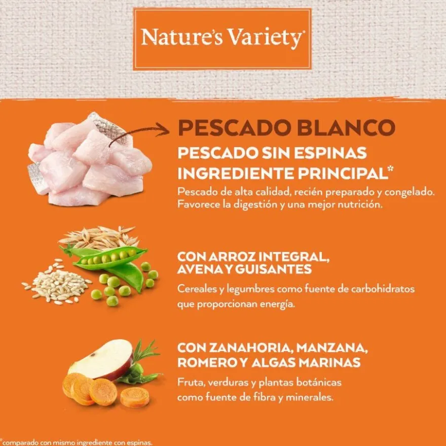 Nature's Variety Healthy Grains Adult Medium Maxi Peixe Branco ração para cães