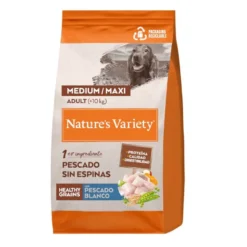 Nature's Variety Healthy Grains Adult Medium Maxi Peixe Branco ração para cães