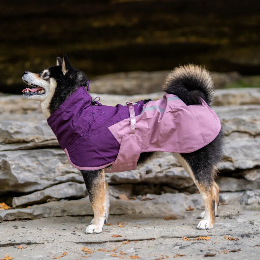 Non-stop Dogwear Capa de Chuva Impermeável Malva para cães