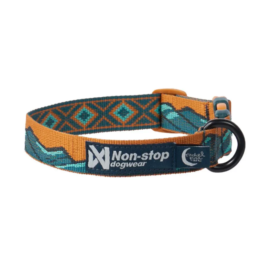 Non-stop Dogwear Coleira Turquesa e Carvalho para cães