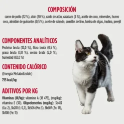 Nulo Comida húmida de Frango e Atum desfiado com Abóbora em lata para gatos