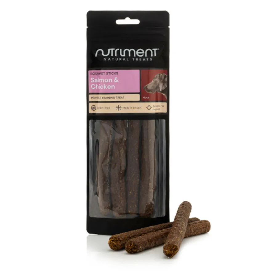 Nutriment Gourmet Barritas Snack de salmão e frango para cães