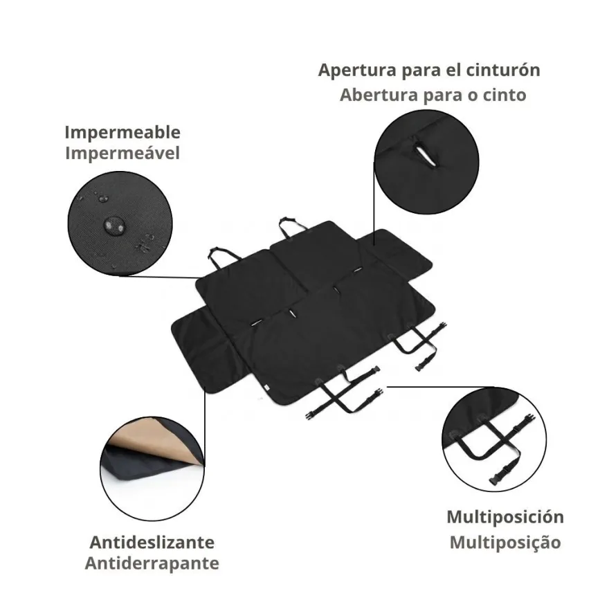 Outech Capa de carro impermeável para animais de estimação